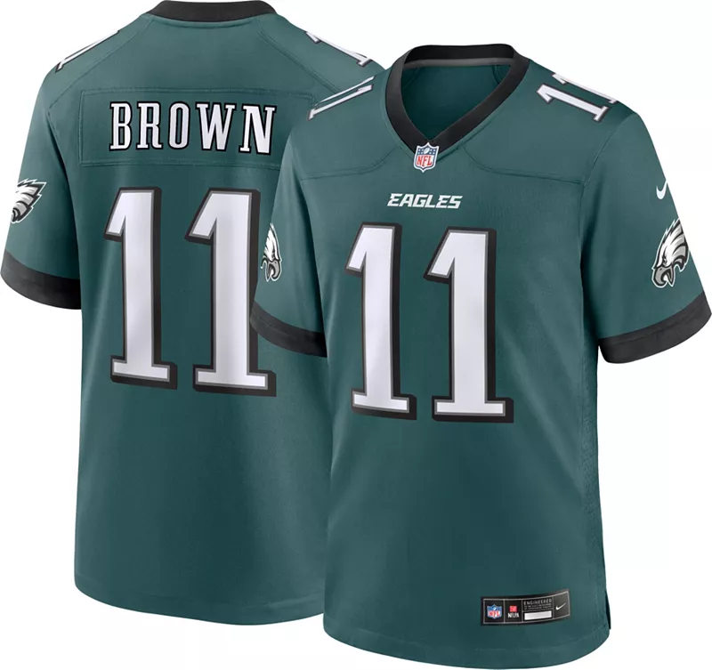 

Мужские кроссовки Nike Philadelphia Eagles A.J. Коричневый #11 Бирюзовый джерси для игр