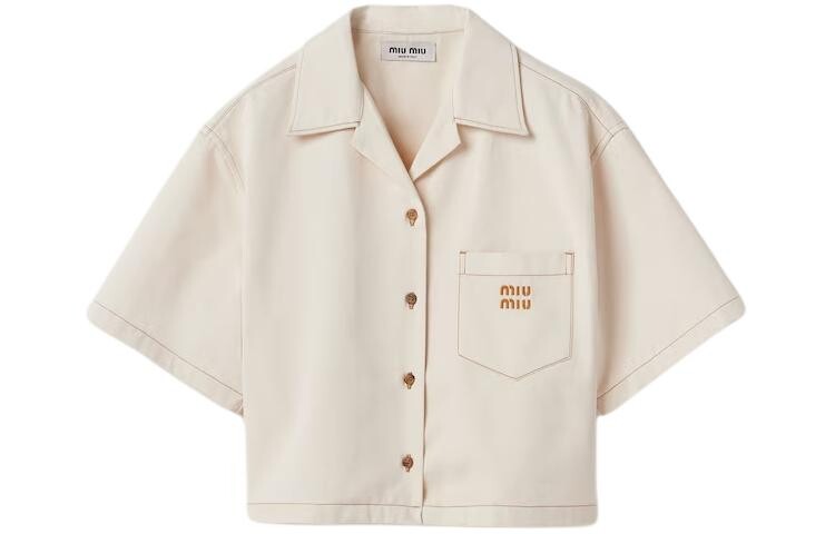 

Рубашка женская бежевая Miu Miu
