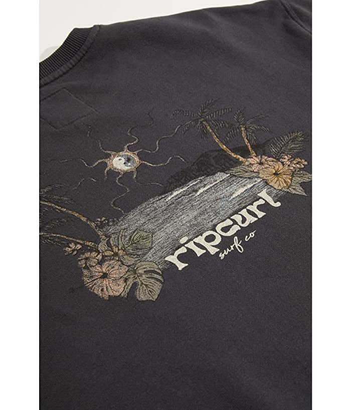 Толстовка Rip Curl Cosmic Paradise для девочек, черная, хлопковая, с длинным рукавом, GBO240 — фото 2