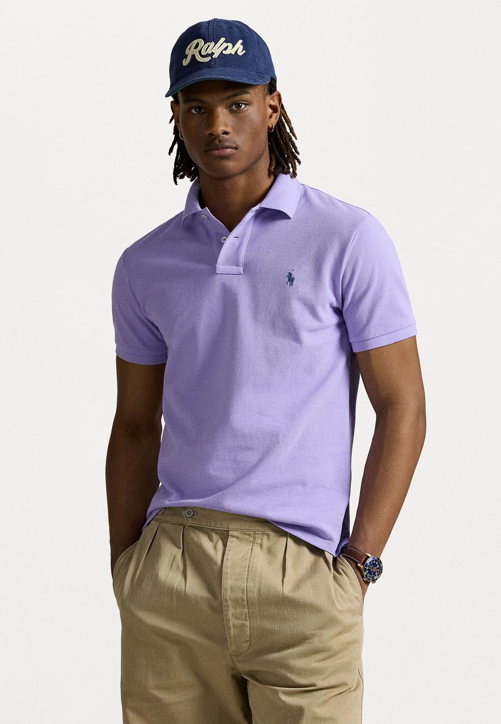 

Поло THE ICONIC MESH POLO SHIRT Polo Ralph Lauren, сиреневый