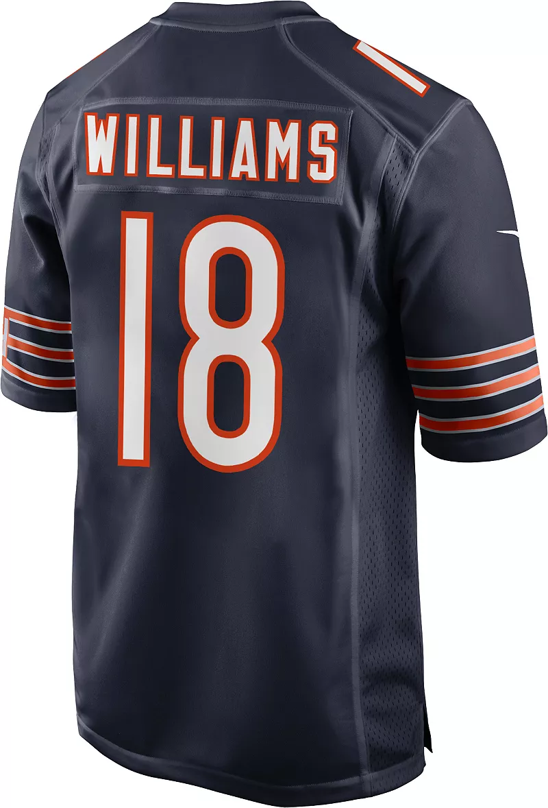 Мужская футболка Nike Chicago Bears Caleb Williams #18 темно-синего цвета — фото 2