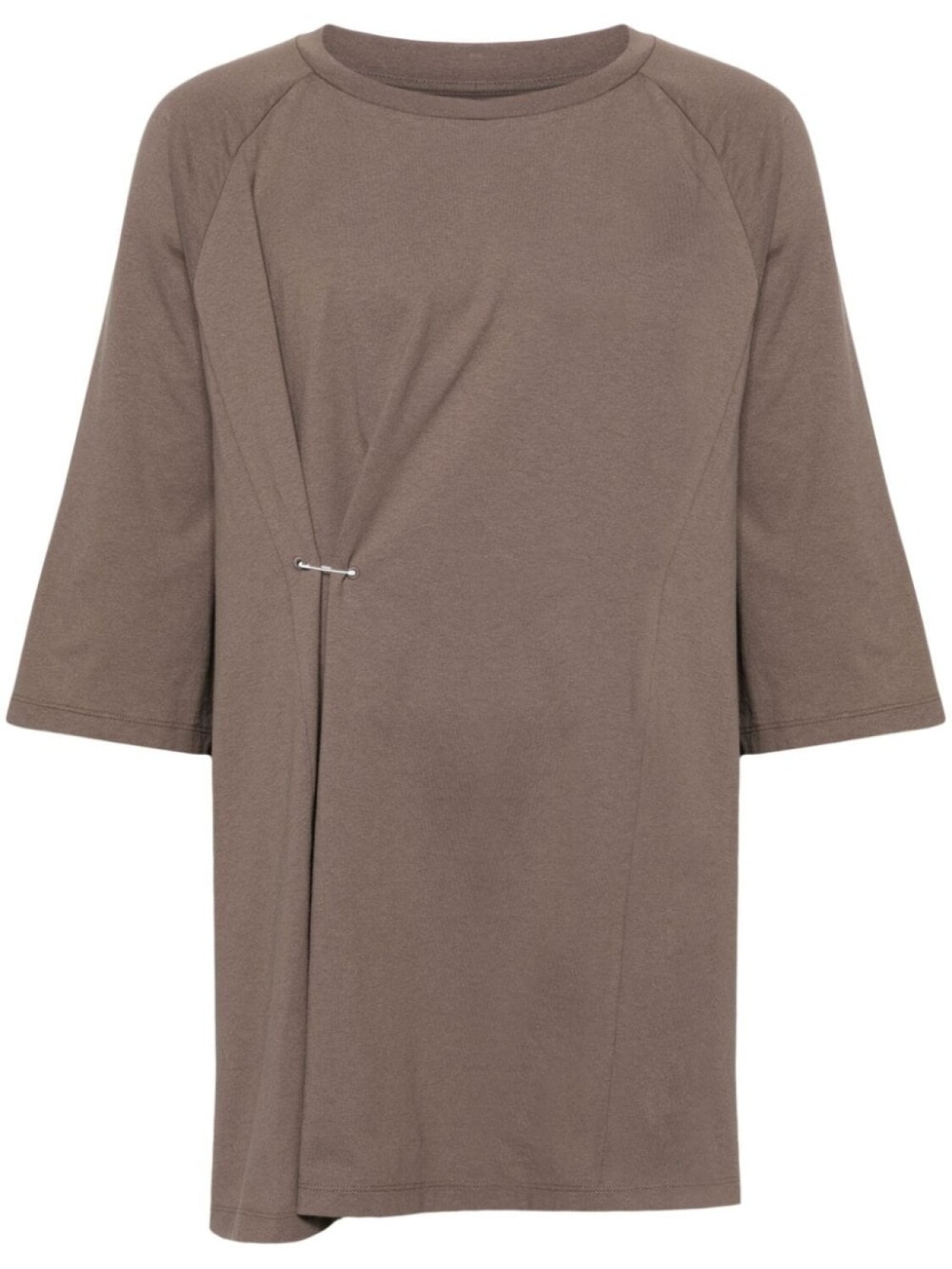 

MM6 Maison Margiela футболка с декоративной булавкой, коричневый