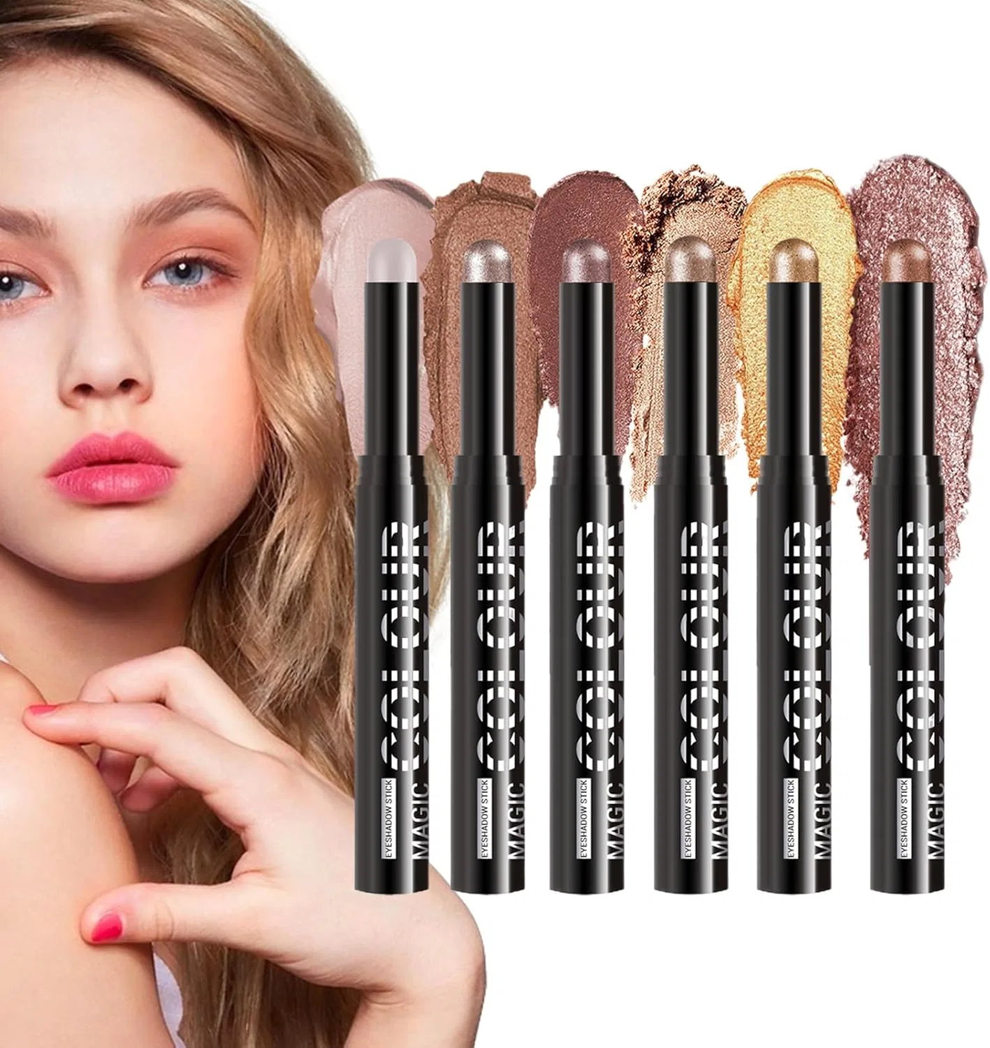 Кремовые тени для век, 6 цветов, No brand, 0.1 кг