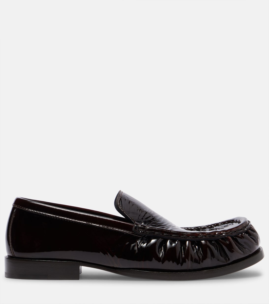 Лакированные кожаные лоферы Dries Van Noten, темно-коричневый — фото 4