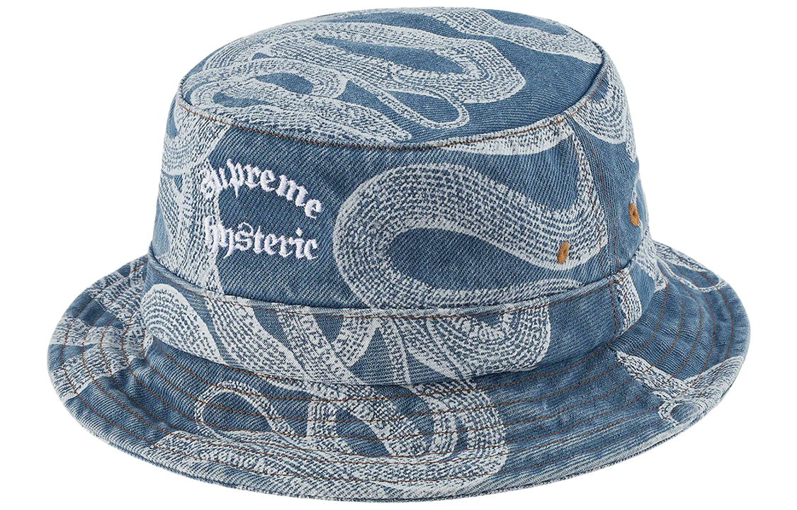 

Supreme Хлопковая панама HYSTERIC GLAMOUR унисекс джинсово-синяя разноцветная черная, Denim Blue