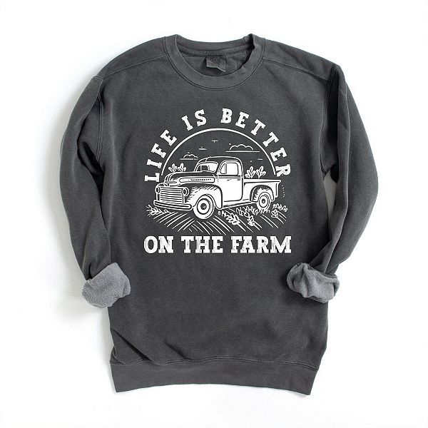

Свитшот Better on the farm truck garment dyed Simply Sage Market, Зеленый, Свитшот Better on the farm truck garment dyed Simply Sage Market