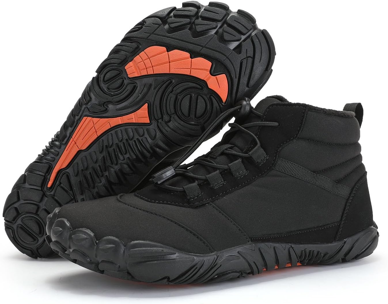 

Зимние ботинки для походов для женщин и мужчин, быстро сохнущие, с широкой носочной частью, ботильоны на щиколотку, уютные тапочки с меховой подкладкой, теплые обувь Generic, черный