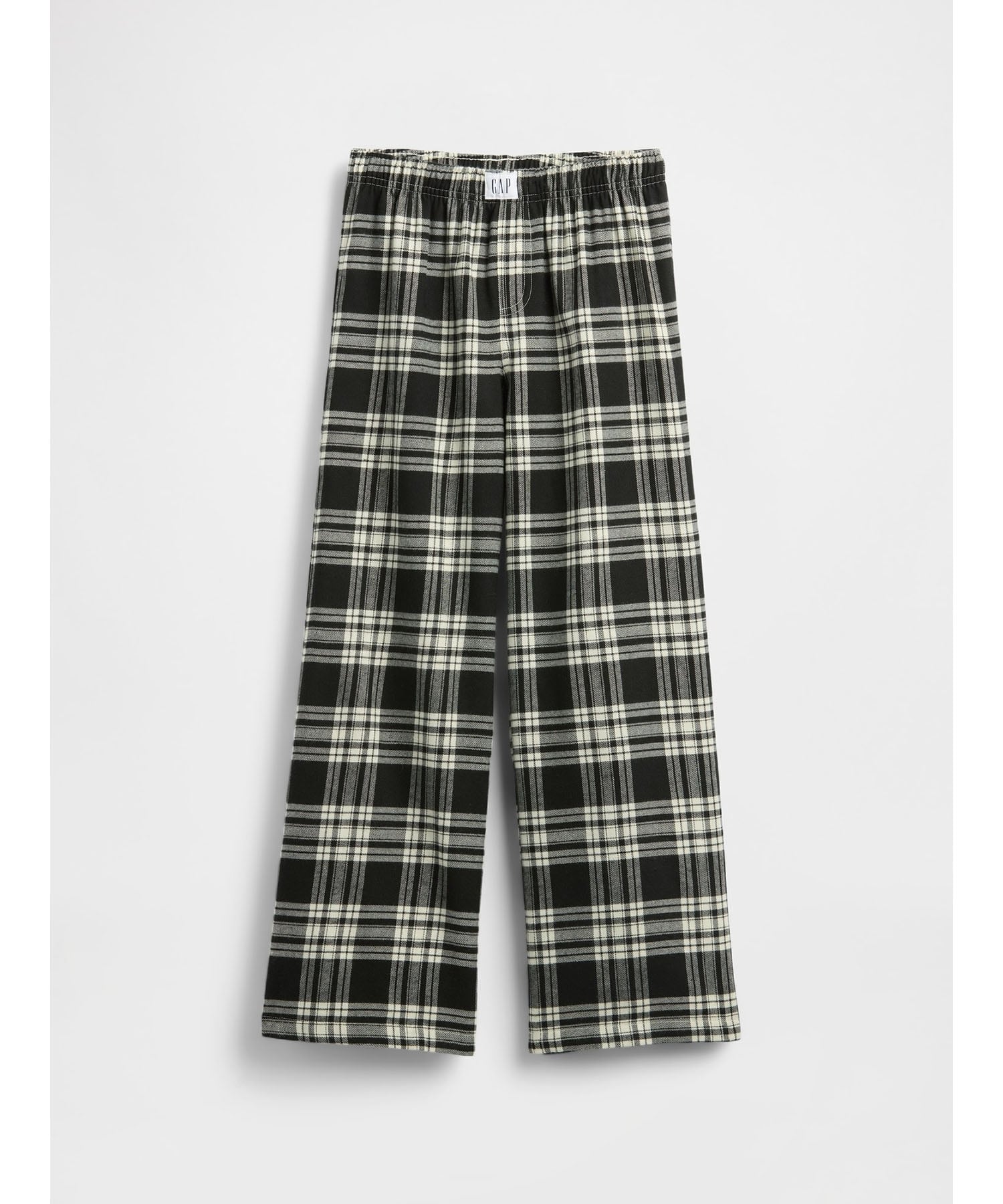 (K) Пижамные штаны из переработанной фланели (детские) GAP, FS BLACK WHITE PLAID — фото 4