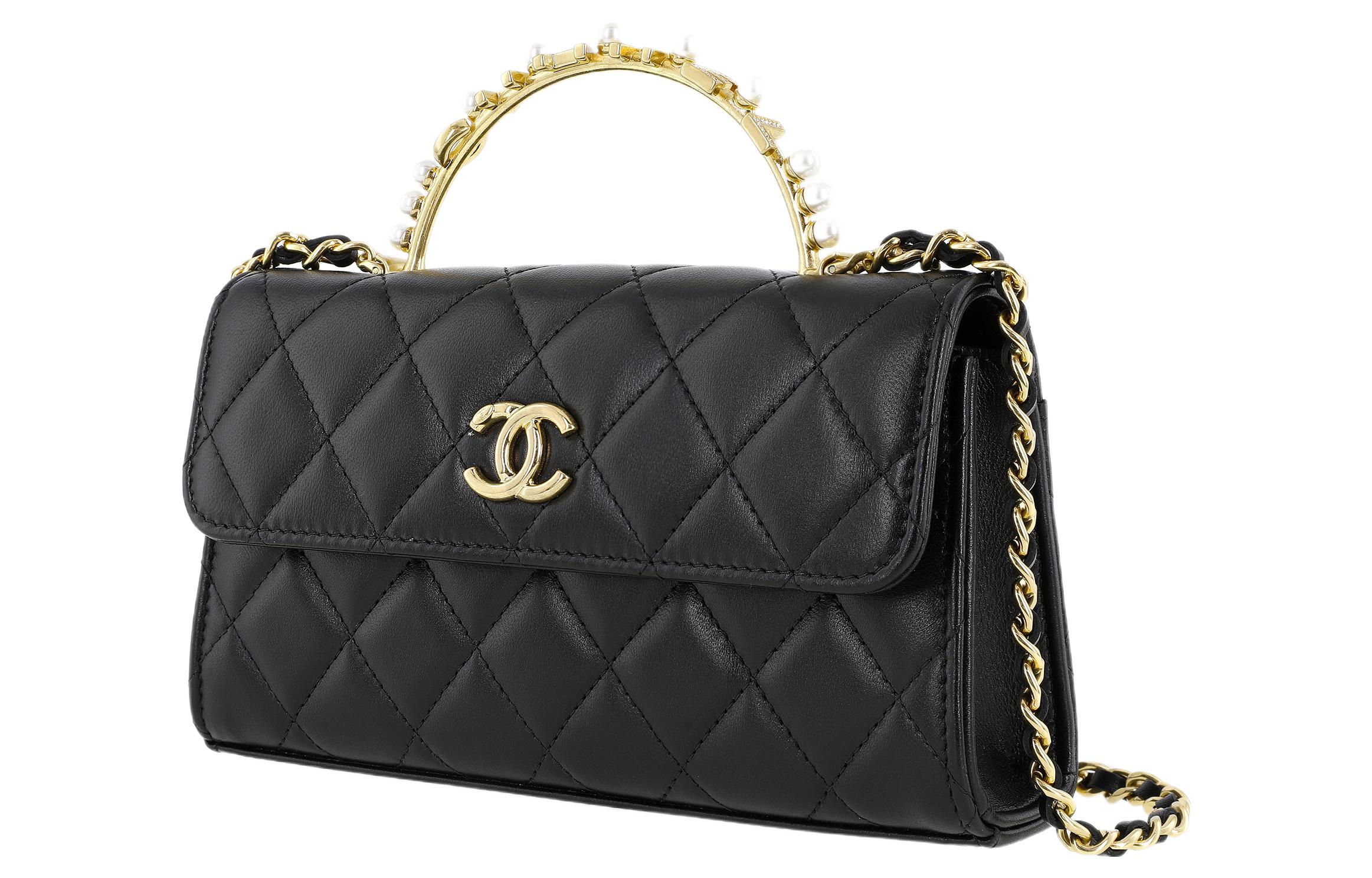Сумка через плечо из ягненка, черная CHANEL — фото 2
