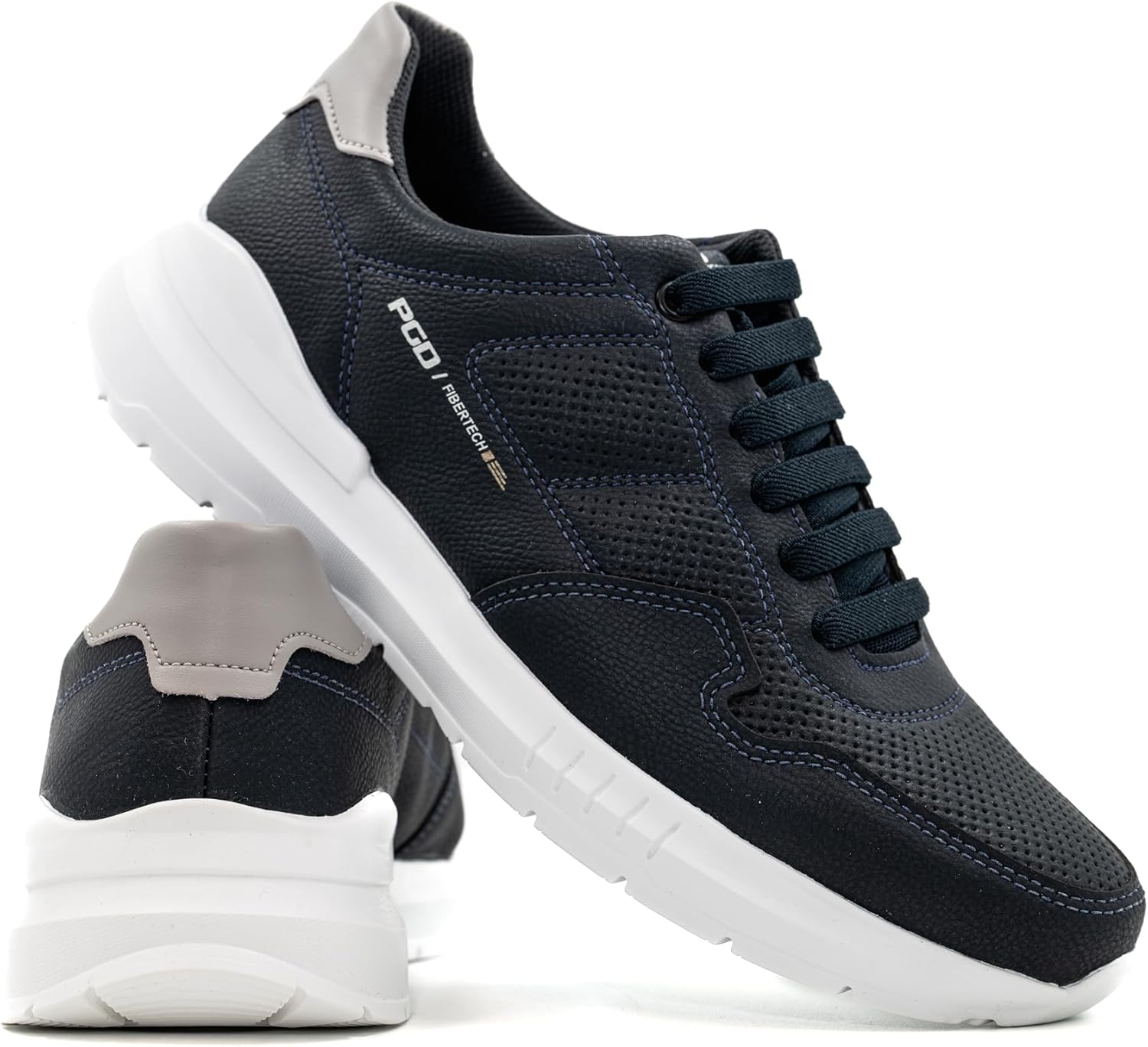 

Мужские современные повседневные кроссовки PEGADA PGD, стелька с эффектом памяти, низкие спортивные туфли, модель 172601, дышащий материал Fibertech, темно-синий