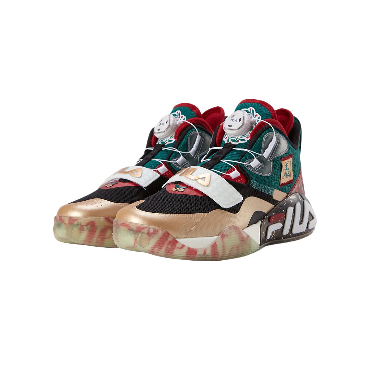 FILA KIDS Детские баскетбольные кроссовки Low Top с технологией BOA, противоскользящие, амортизирующие, цвет High Mountain Green Black — фото 2