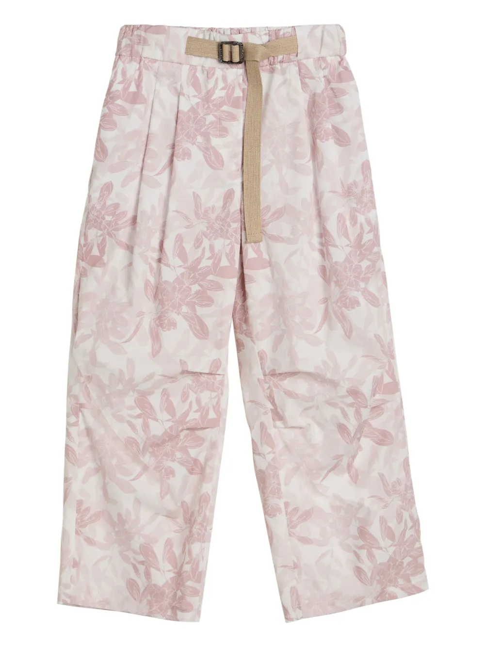 

Брюки с цветочным принтом Brunello Cucinelli Kids, розовый