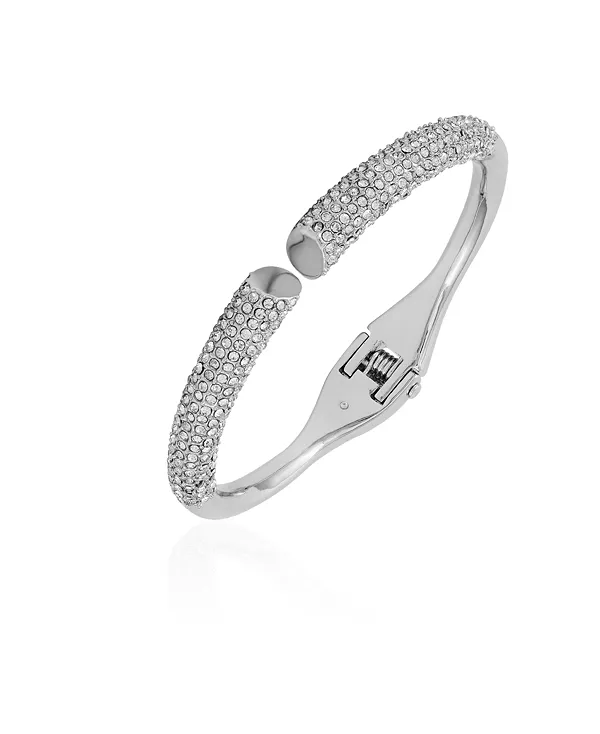 

Браслет-Браслет с серебряным паве из стеклянных камней на шарнирах Vince Camuto, silver