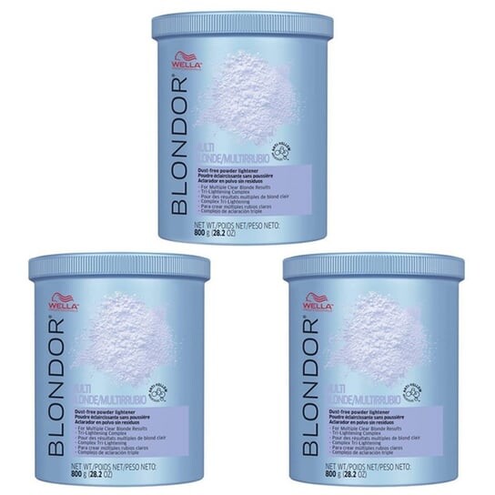 

Набор для волос: осветляющая пудра, 3x800г Wella Blondor Multi Blond Powder