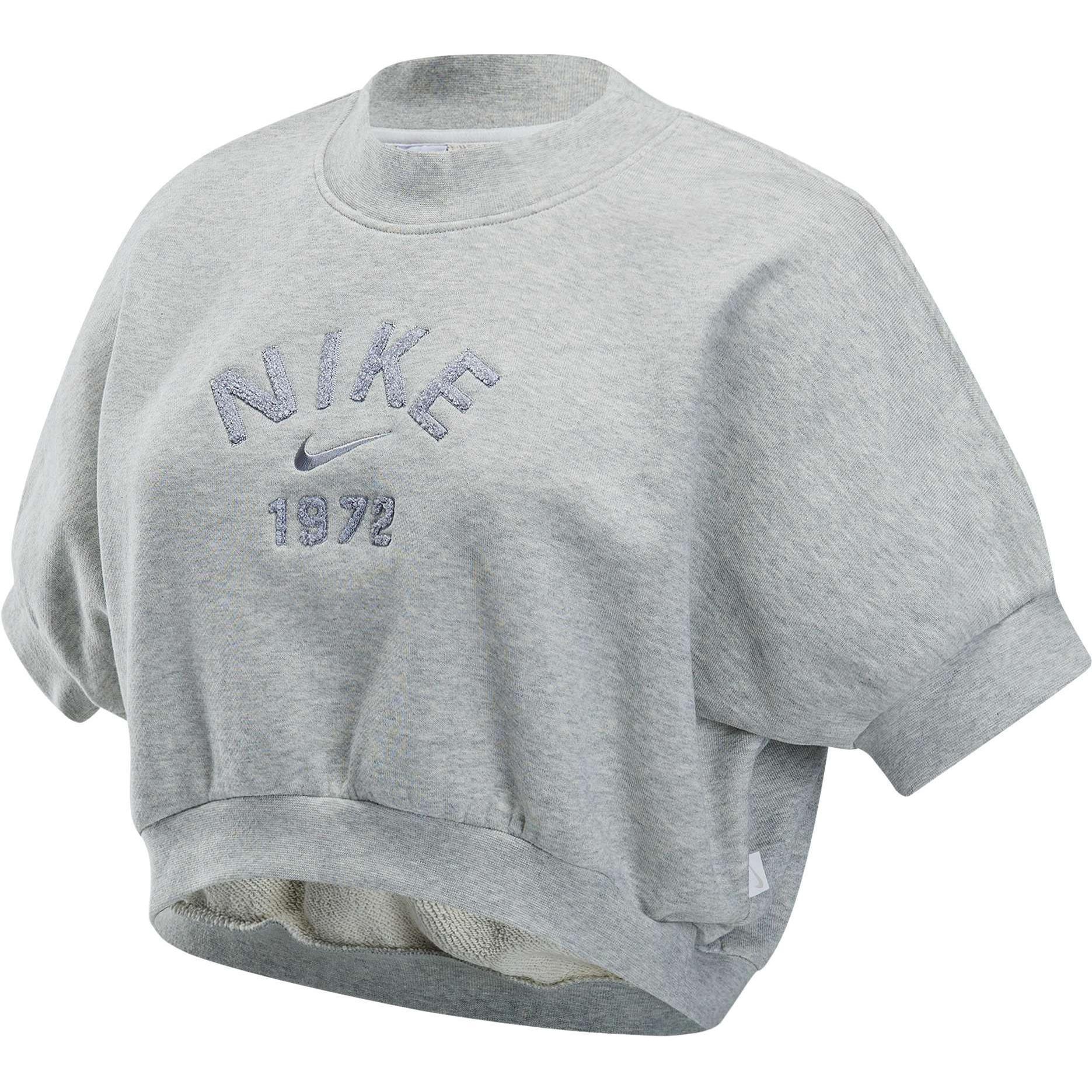 Кроп-топы для женщин Sportswear Collection Heather Gray/Wolf Gray Nike, серый — фото 3