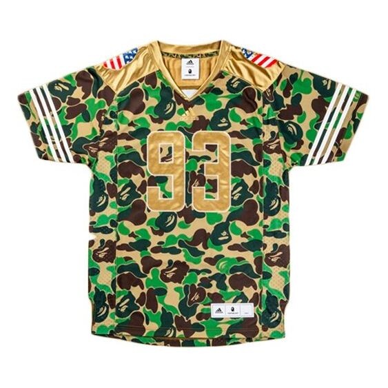 

Спортивная футболка x a bathing ape sb jersey 'green' Adidas, камуфляж