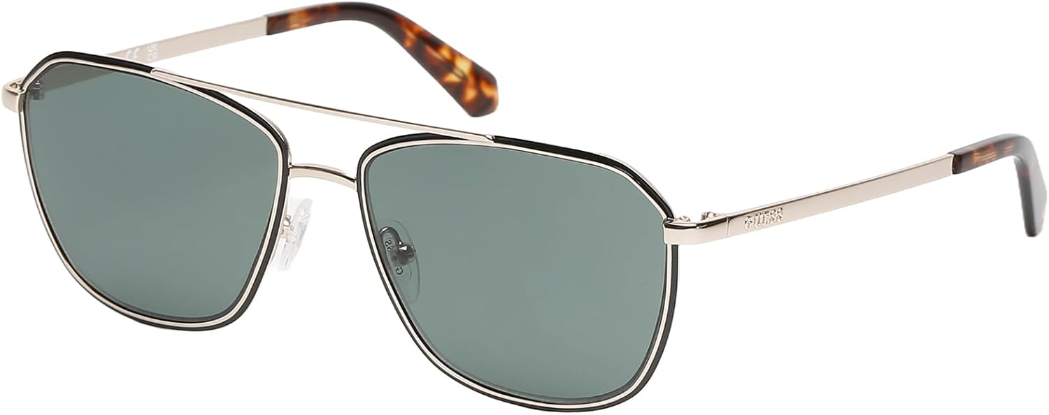 

GUESS мужские металлические солнцезащитные очки круглые, Gold/Other/Green