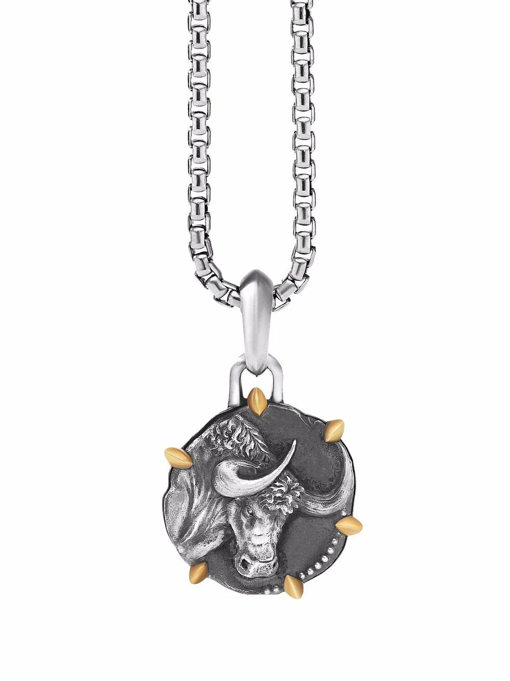 

Подвеска Taurus из желтого золота и серебра (33 мм) David Yurman, серебяный