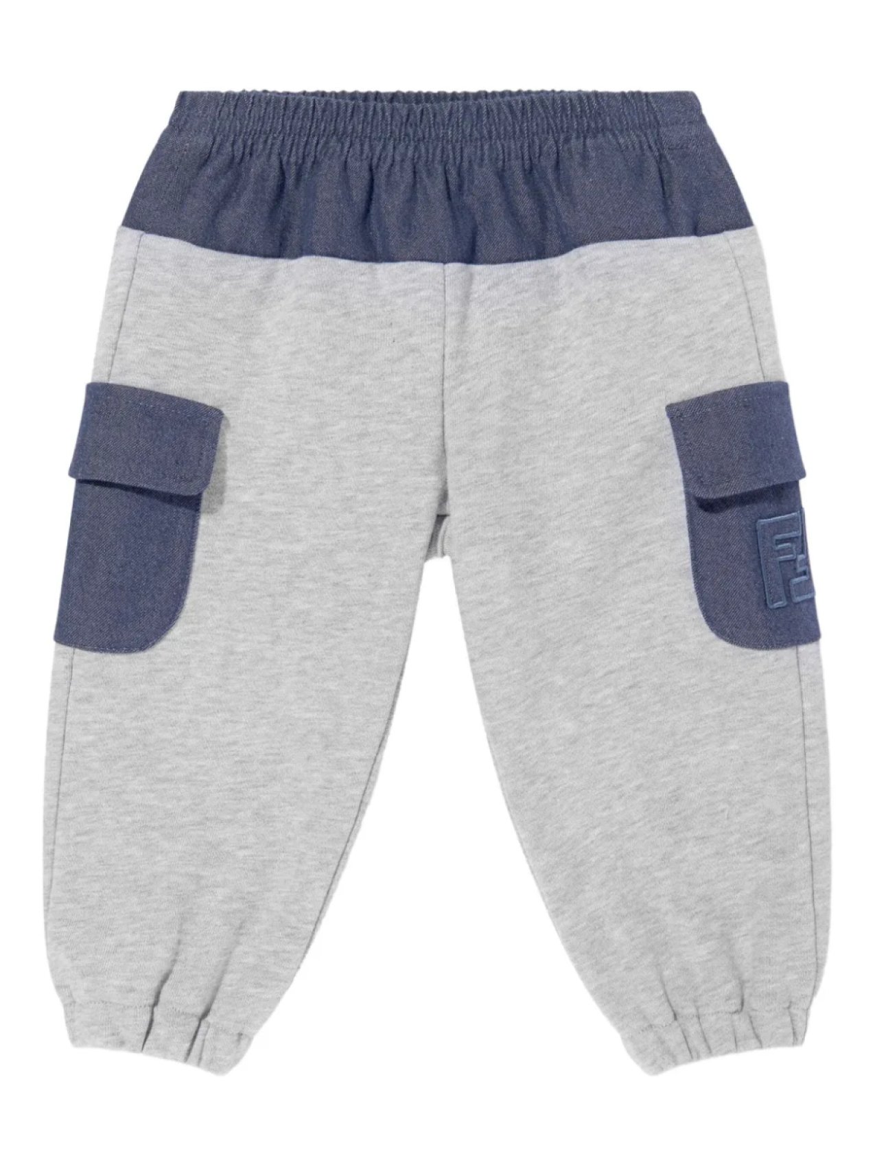 

Двухцветные спортивные брюки Fendi Kids, серый