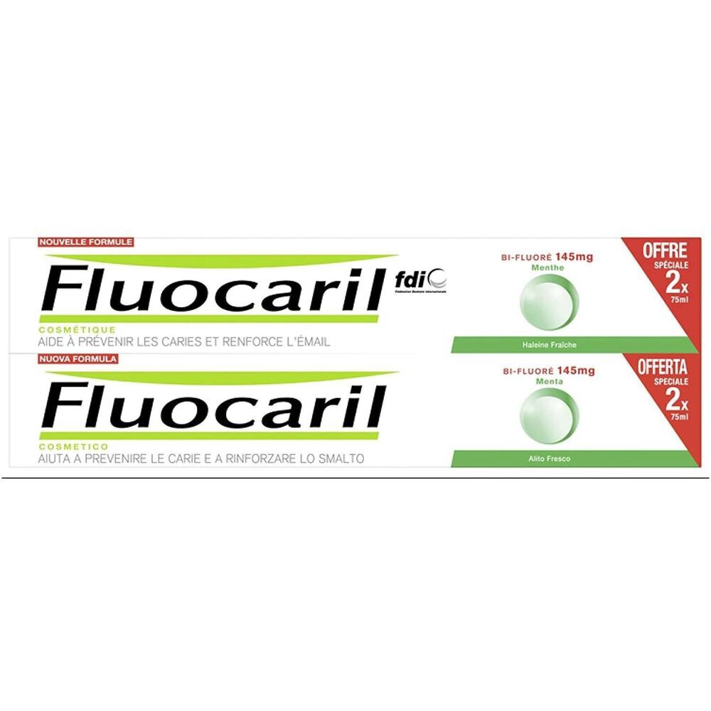 

Зубная паста Fluocaril Bi-145 Menta, 2x75 мл