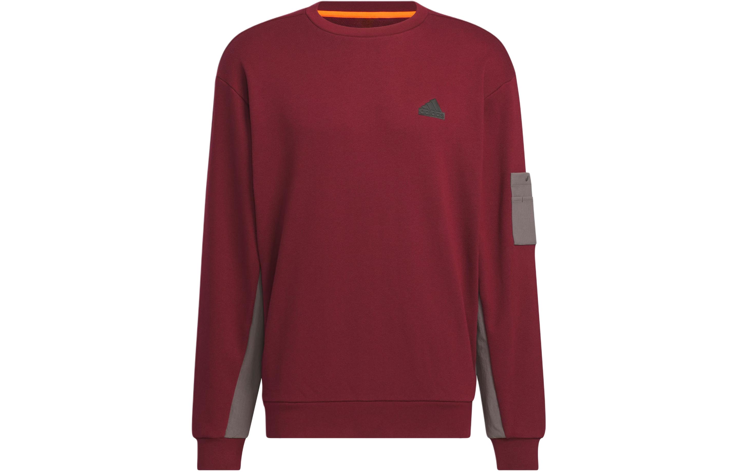 Adidas Толстовка City Escape Blocking, мужская, темно-красная — фото 3