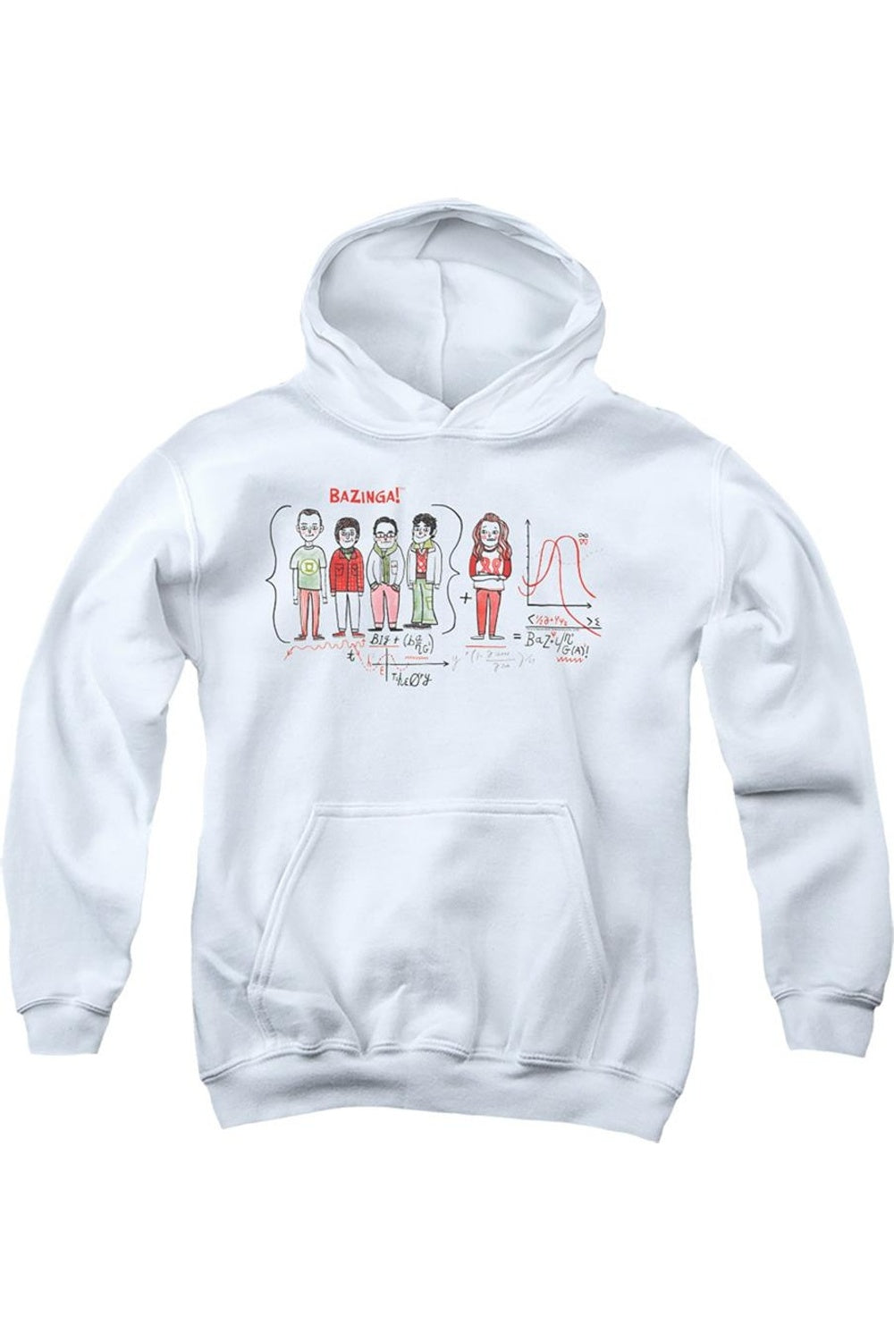 

Толстовка с капюшоном Bazinga из "Теории Большого взрыва" Gildan, белый