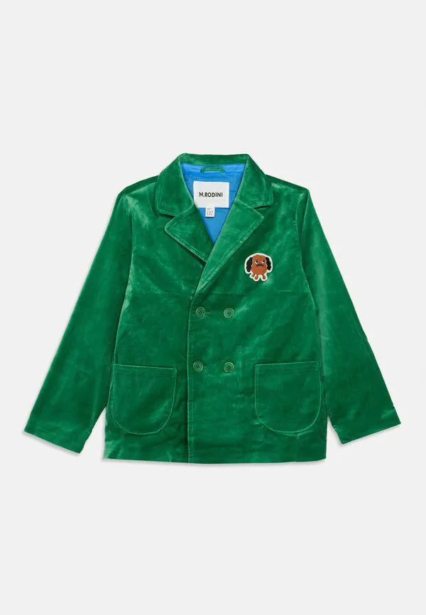 Блейзер с нашивкой в виде собачки, легкая куртка унисекс Mini Rodini, Green