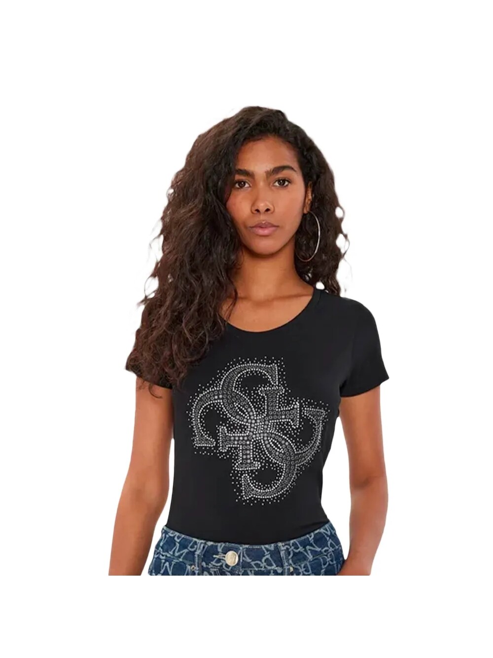 

Футболка со стразами 4г Guess, черный