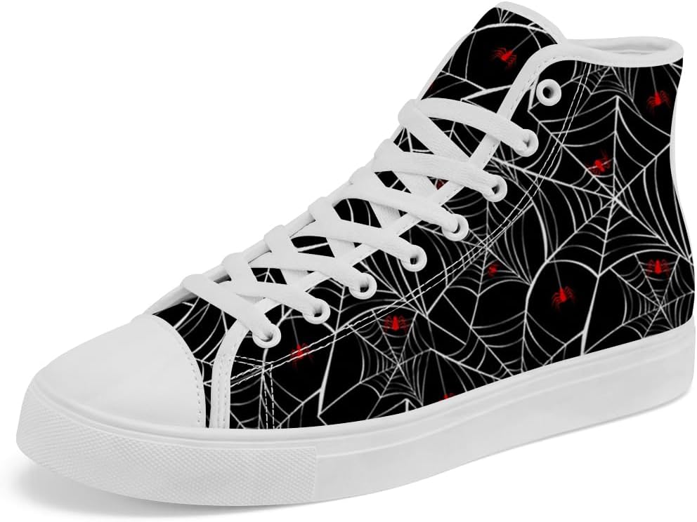 

Женские и мужские высокие кеды из холста с паутинкой, высокие кроссовки на шнуровке, повседневная обувь Chebing, красный