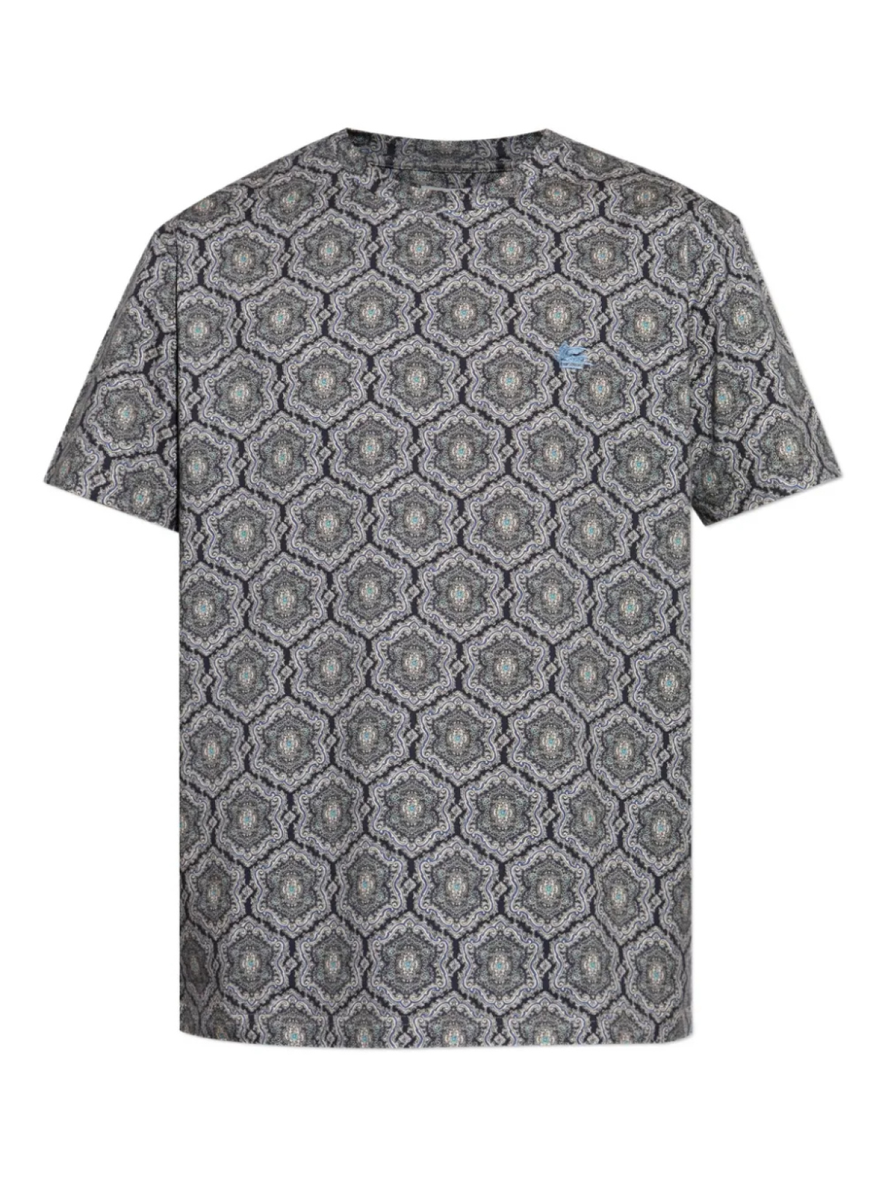 

Футболка с короткими рукавами с узором ETRO, синий
