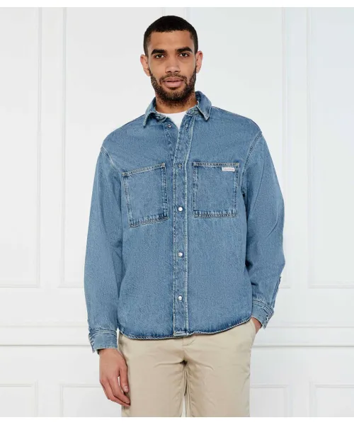 

Джинсовая рубашка Relaxed fit Calvin Klein Jeans, синий