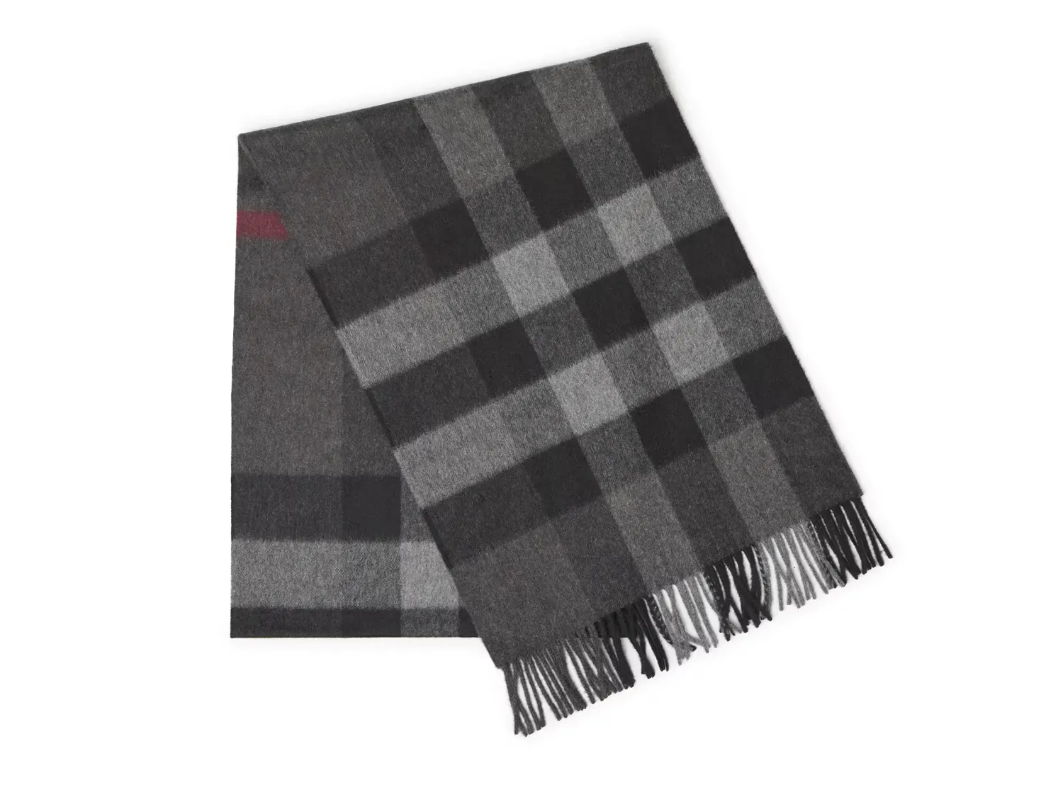 

Полушерстяной кашемировый шарф Burberry, Black