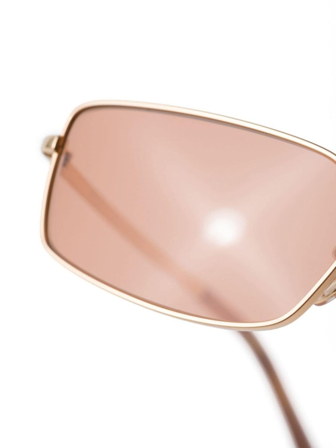 

Prada Eyewear солнцезащитные очки в тонкой прямоугольной оправе, золотистый