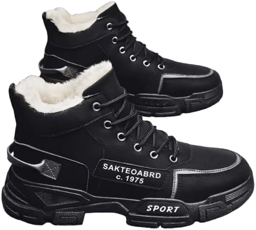 

Кроссовки Chunky для мужчин с прочной толстой подошвой, на шнуровке, высокие, повседневные для улицы и повседневного ношения Txlkgqw, черный