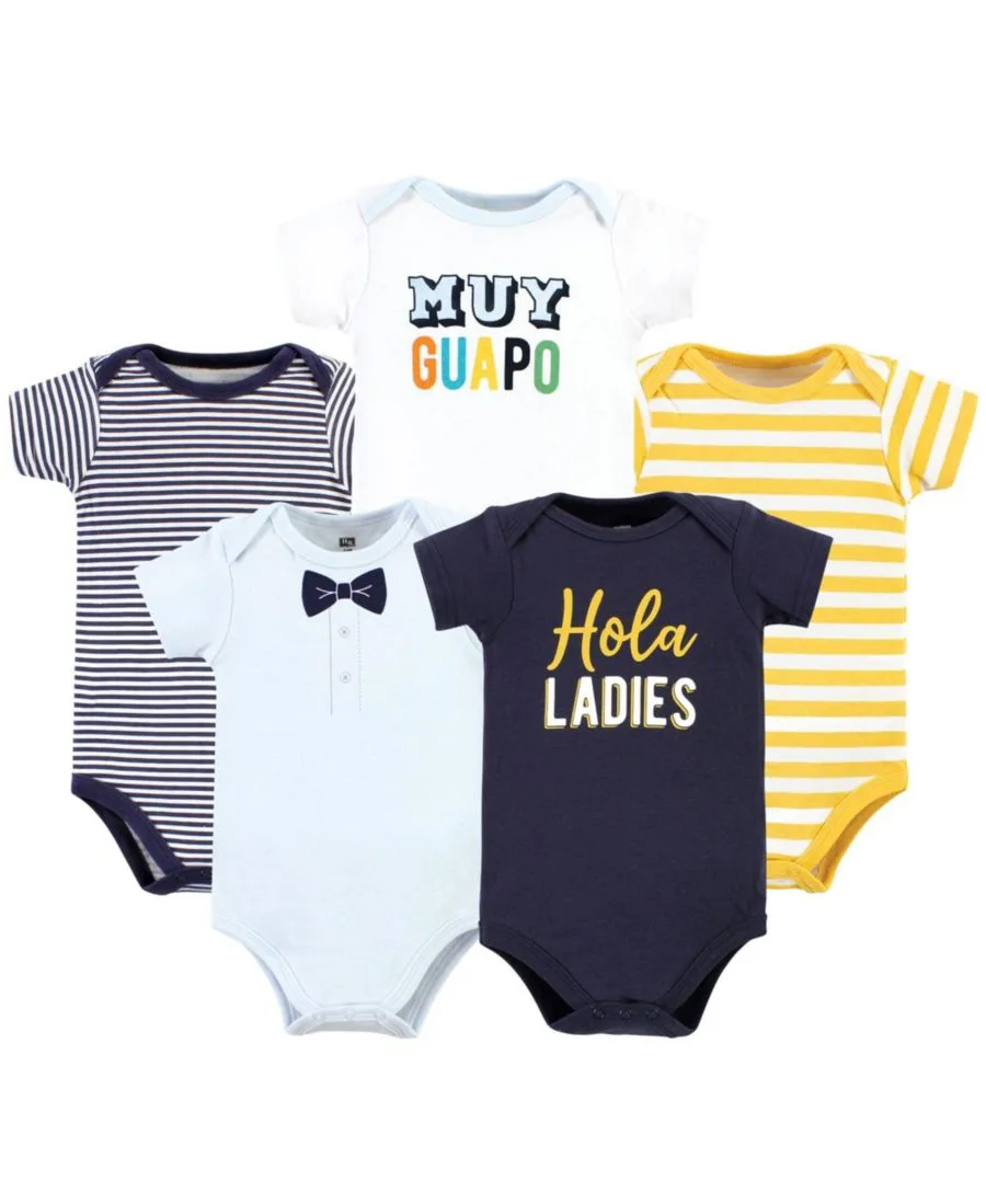 Комплект из 5 хлопковых боди Essential Hudson Baby, Hola Ladies 5-Pack