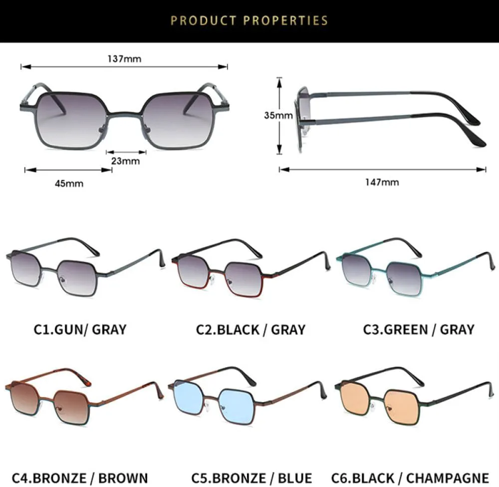 

Солнцезащитные очки квадратной формы 2027 года для женщин, винтажные безободковые очки с градиентными линзами, солнцезащитные очки для мужчин MTZJH, Tea Blue