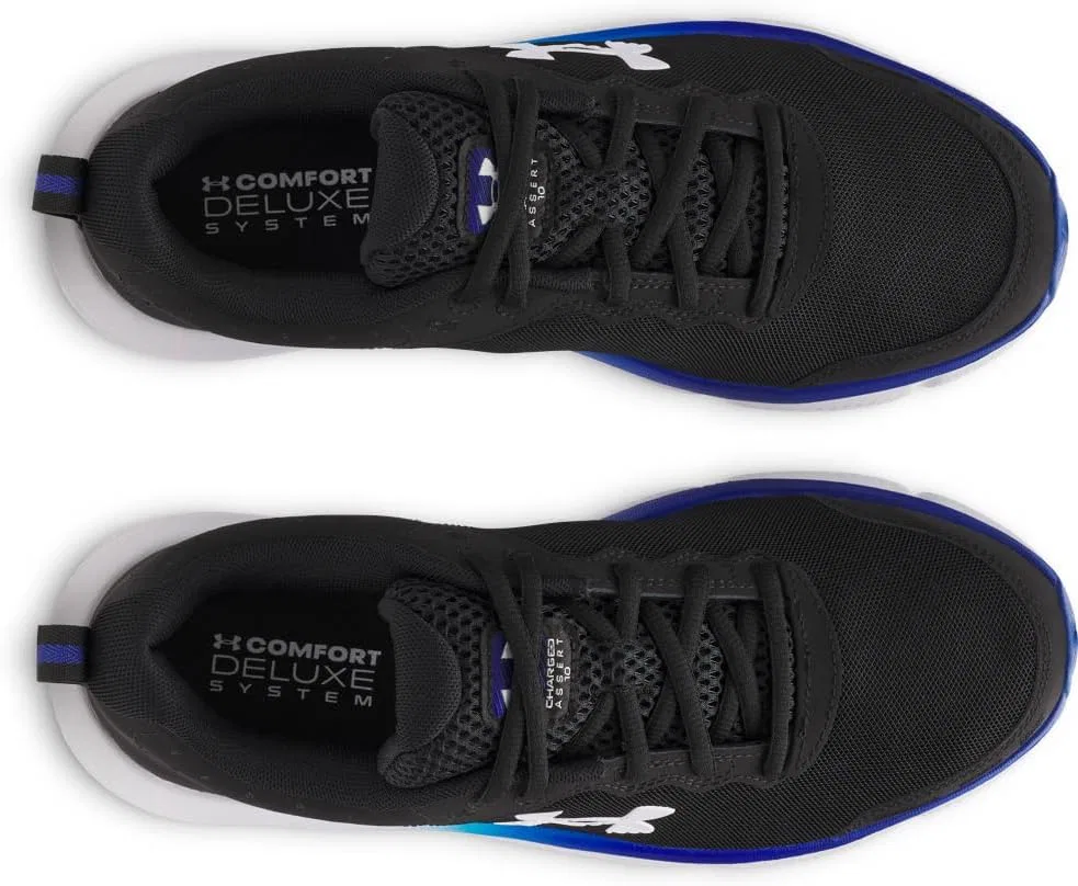 Мужские беговые кроссовки Under Armour Charged Assert 10, 009 Black Royal Blue White — фото 4