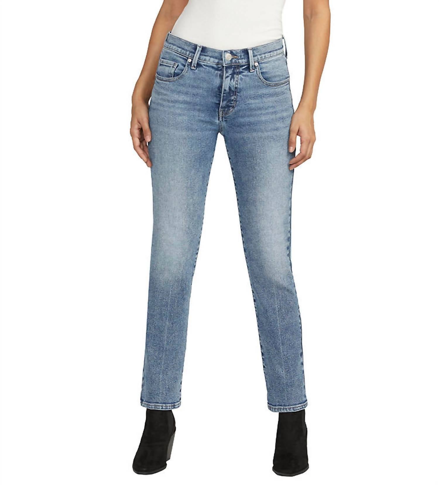 

Джинсы Cassie Slim Fit со средней посадкой в ​​цвете Beacon Blue JAG