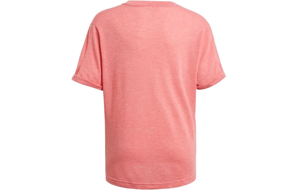 Футболка для детей Crew Neck Moderate Adidas, розовый красный — фото 4