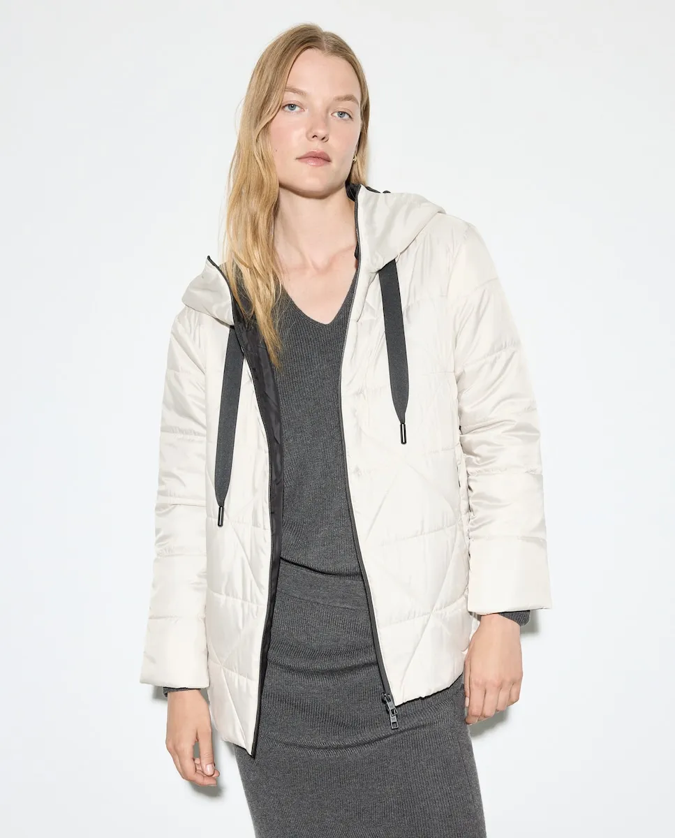 

Короткий гладкий пуховик для женщин Woman El Corte Inglés, бежевый