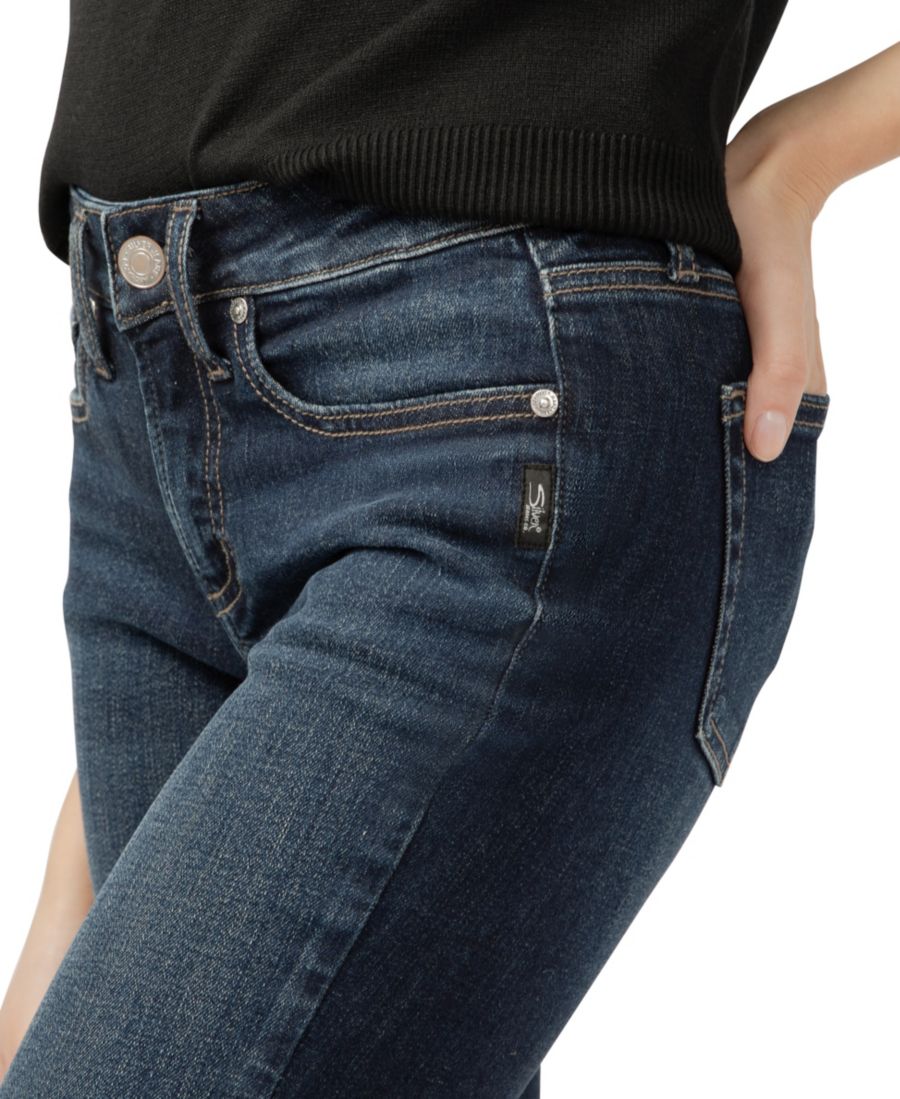 Женские джинсы Suki Mid Rise Curvy Fit Slim Bootcut Silver Jeans Co, Indigo — фото 4