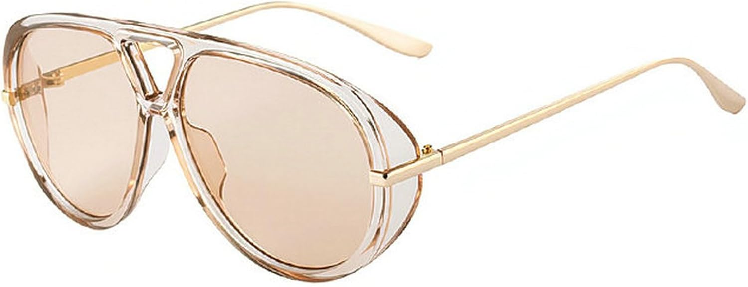 

Солнцезащитные очки-пилот COTIA большого размера для женщин и мужчин, модные ретро-очки с большой квадратной и круглой оправой и двойной перемычкой, градиентные, Champagne