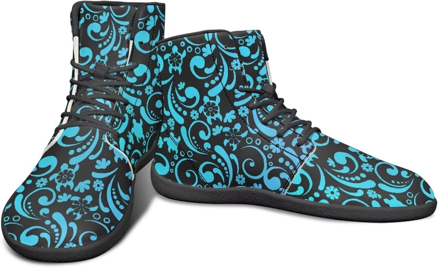 

Высокие кроссовки с животным принтом для мужчин, босоножки, противоскользящие беговые кроссовки, заземленная обувь, повседневные спортивные кроссовки Watdotory, Sea Turtle Flower Design