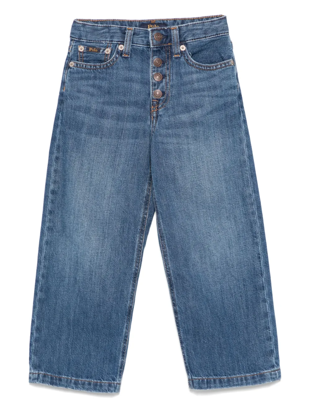 

Джинсы с нашивкой-логотипом POLO RALPH LAUREN KIDS, синий