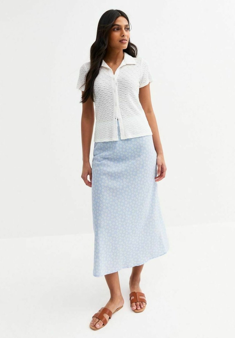 

Юбка А-силуэта DAISY PRINT BIAS CUT MIDI New Look, синий