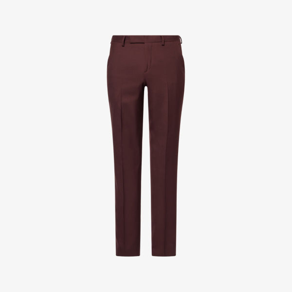 

Узкие брюки из шерсти с зауженными штанинами Paul Smith, красный