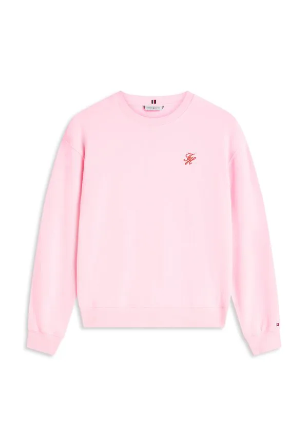 Толстовка с круглым вырезом и вышитым логотипом Tommy Hilfiger, Classic Pink — фото 4