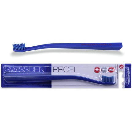 

Зубная щетка Profi Colors Soft-Medium Blue — запатентованная и превосходная зубная щетка, Swissdent