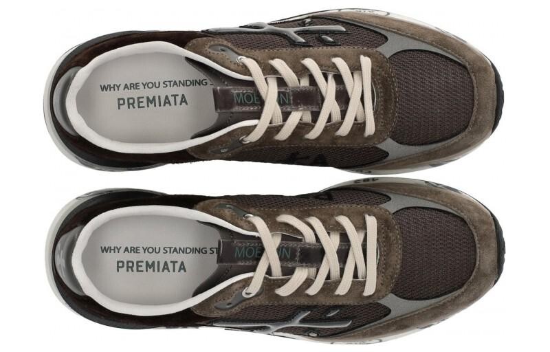 Кроссовки Premiata Lifestyle Shoes Men Low-top Dark Brown, коричневый — фото 4
