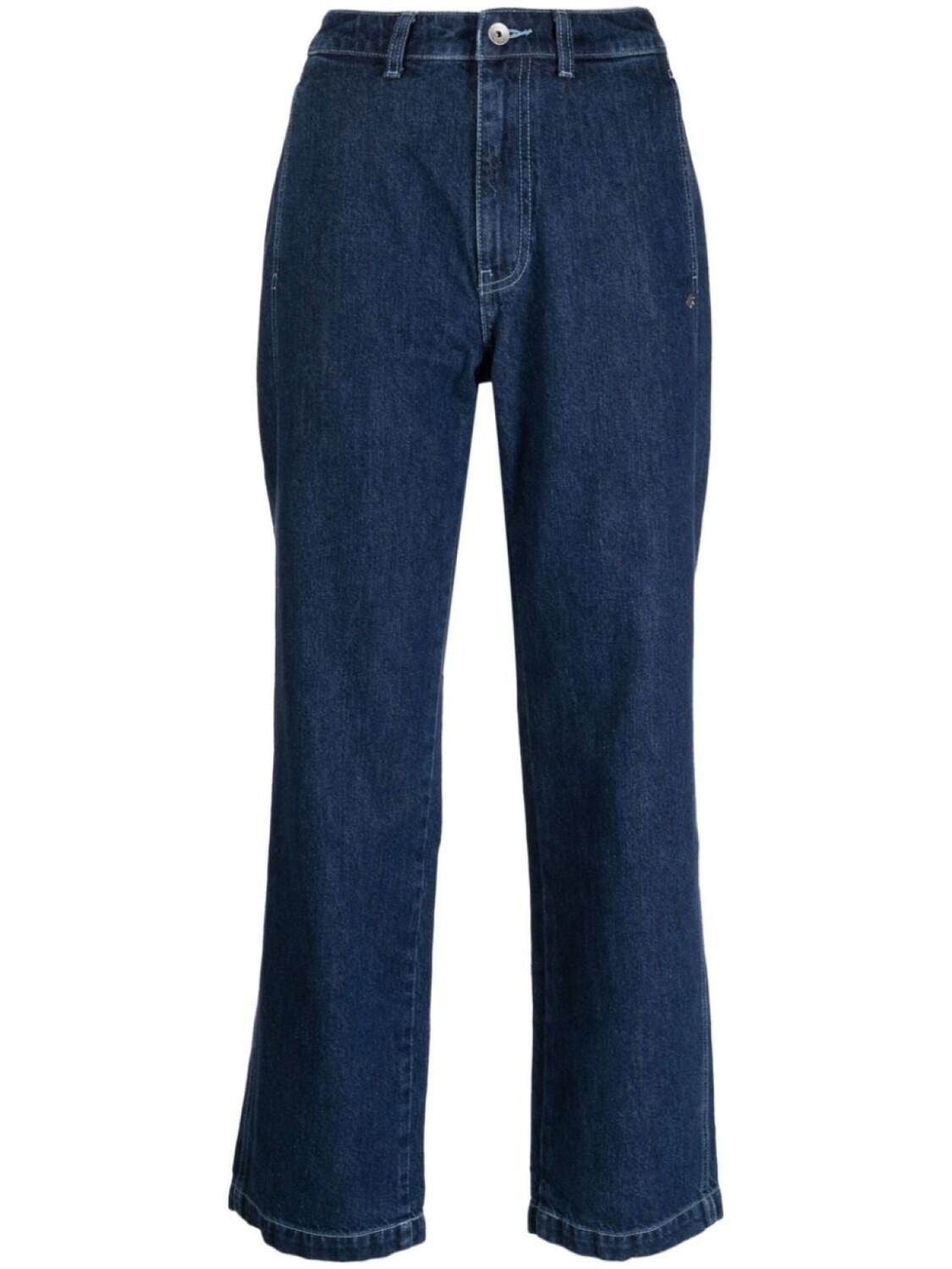 

Sport B. By Agnès B. logo-patch high-waisted cotton jeans, синий